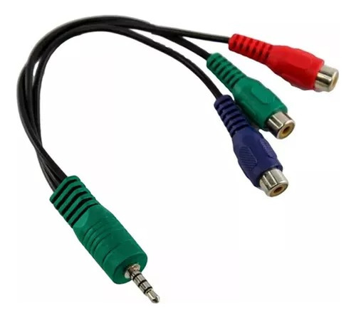 Cable Adaptador Miniplug 3.5 Mm A 3 Rca Hembra Audio Video