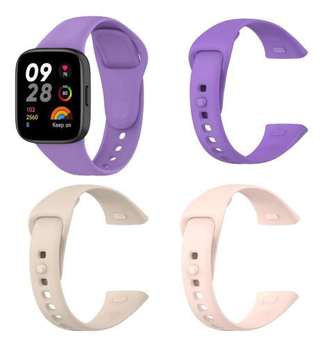 3pieza Correas Para Reloj Xiaomi Mi Watch Lite3 Silicona