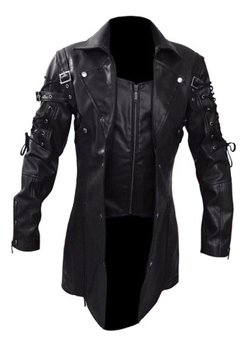 Chaqueta De Cuero Vintage F Coat Para Hombre, Moto, Cremalle