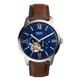 Fossil Mens Townsman Reloj Automático De Acero Inoxidable Y 