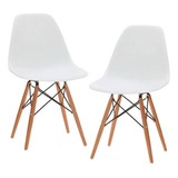 Set X2 Silla Comedor Eames Living Diseño Moderno Madera