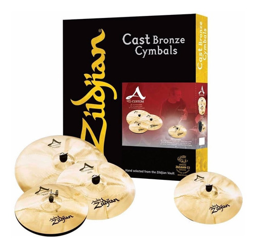 Zildjian A20579-11 A Custom Set Hh 14 Crash 16 Ride 20 C18