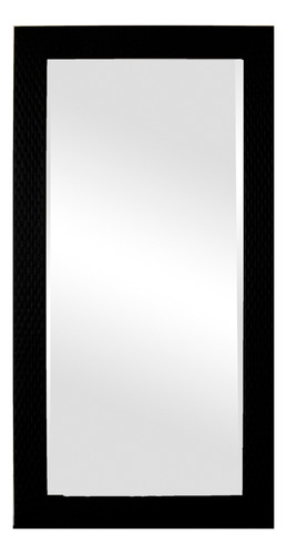 Espelho De Luxo Moldura Preta 50x100 Para Corpo Decoração 