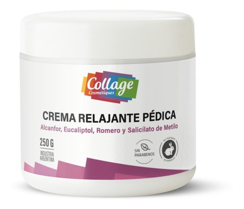 Crema Relajante Pédica Alcanfor Eucalipto Collage X 250 G