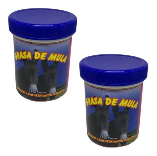 Grasa De Mula Gel Unguento Pote 120gr 2 Unidades