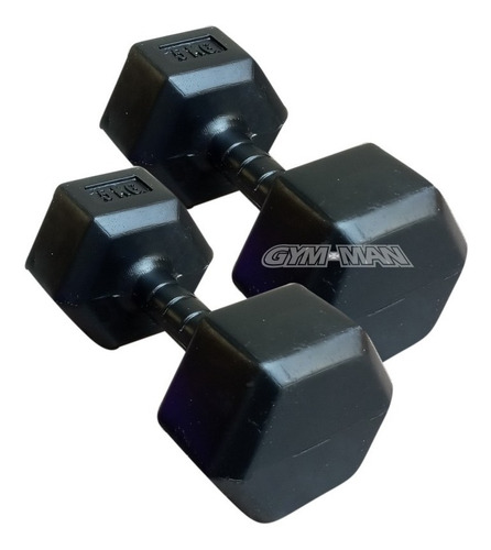 Mancuerna Pvc Rellena Hexagonal Imp 5kg X2 Pesas Gym-man C