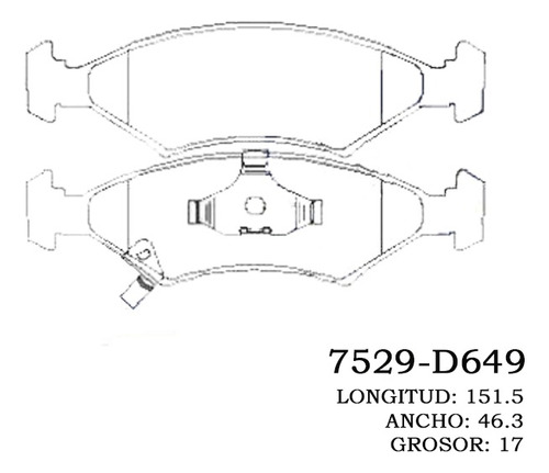 Pastilla De Freno Delantera Ford Sierra 83-84-85-86-87 7529 Foto 2