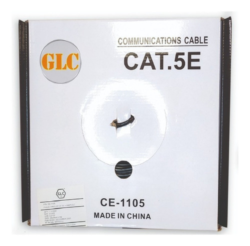 Bobina De Cable Utp Glc Cat5e Doble Vaina Exterior 100 Mts