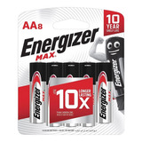 8 X Pilas Alcalinas Aa Energizer Max E91 Bp8 San Martin