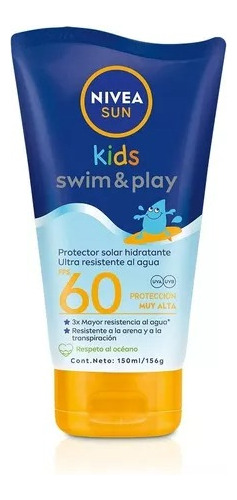 Protector Solar Nivea Sun Kids Swim & Play Fps 60 150ml