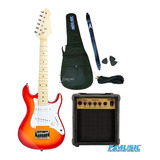 Guitarra Electrica Combo Niño Mini Amplificador + Accesorios