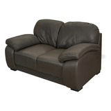 Love Seat Tacto  Piel  Color Chocolate Hogar