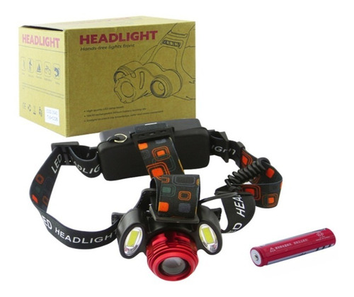 Linterna Frontal Para Cabeza Dual Light Recargable + Envio