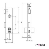 Fechadura Pado Externa Estreita Perfil 22 Mm 661 Ferro/alumi Cor Cromado