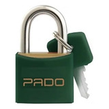 Cadeado Pado Serie Cores Verde Sm Lt 25mm Latao Nivel 2