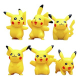 Mini Pikachu Set De 6 Unidades De 4.20 Cm Decorativo