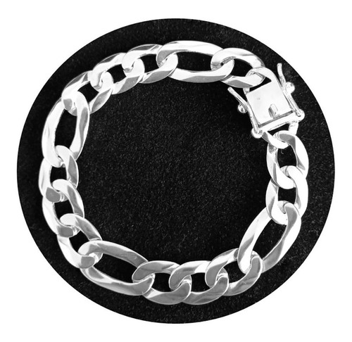 Pulseira 3x1 Fecho De Gaveta De Prata 12mm Largura 23 Cm 