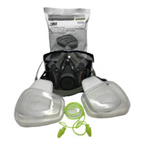 3m Respirador 6200 + Filtros 6006 + 501 + 5n11  Lentes Tapon