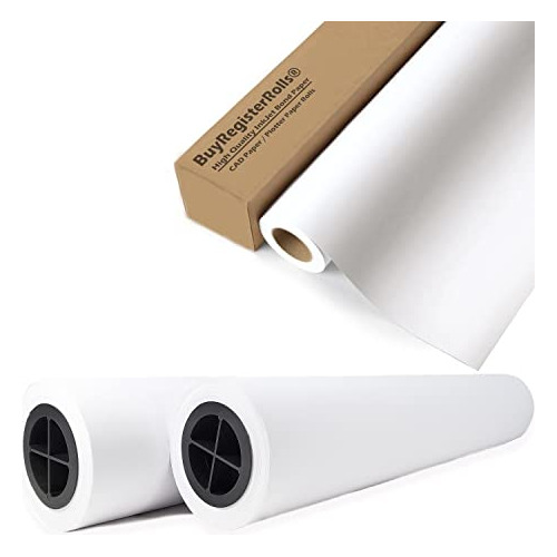 Rollos De Papel Plotter (24  X 150', 20 Lb) Rollos De P...