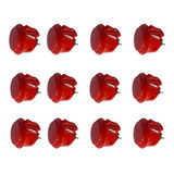 Botão Modelo Sanwa Vermelho Eletromatic - 12 Peças