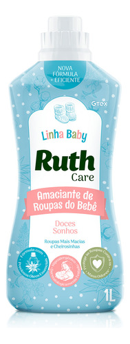 Amaciante Ruth Care Baby Aloe Vera & Extratos Florais Em Frasco 1 L