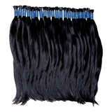 Cabelo Indiano 100% Humano 100gramas 65-70cm Liga Azul Cor Castanho Medio