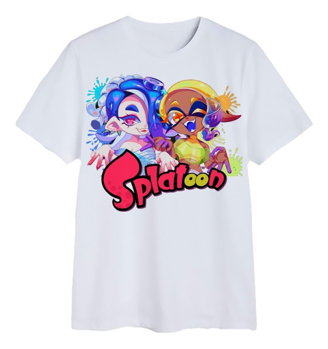 Polera Splatoon Nintendo Juego Gamer Hombre Mujer Blanco