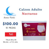 Calzón Desechable Adulto Nocturno  Talla Xg  10  Pzas  Vino 