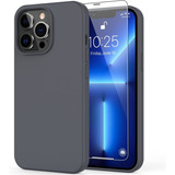 Funda + Protector De Pantalla Para iPhone 13 Pro-gris Oscuro