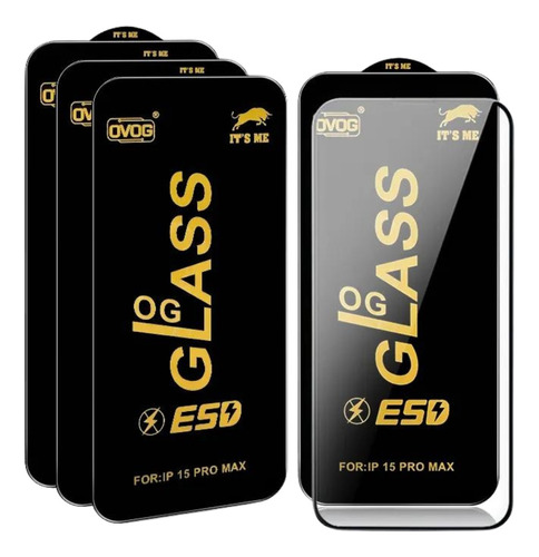 3 Und Vidrio Protector De Pantalla Premium Esd Para Celular