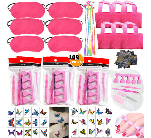 102pcs Favores De Fiesta De Spa Para Ninas Mujeres Suministr