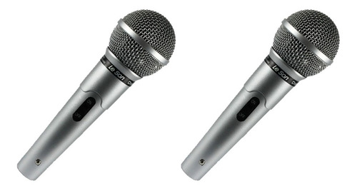 Kit 2 Microfone Profissional Leson Mc200 Dinâmico Cardioide