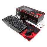 Kit Gamer Redragon Mouse Teclado Auricular Pad S101-ba Eq