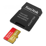 Tarjeta De Memoria Sandisk Extreme Con Adaptador Sd 64gb    