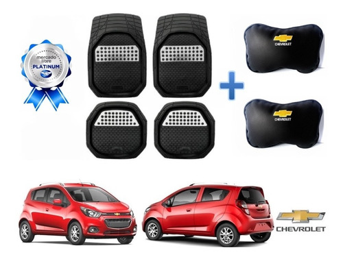 Tapetes Carbon 3d + Par Cojines Chevrolet Beat Hb 18 A 22