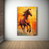 Quadro Decorativo Cavalo - Tela Canvas - 80x120cm (q1003)