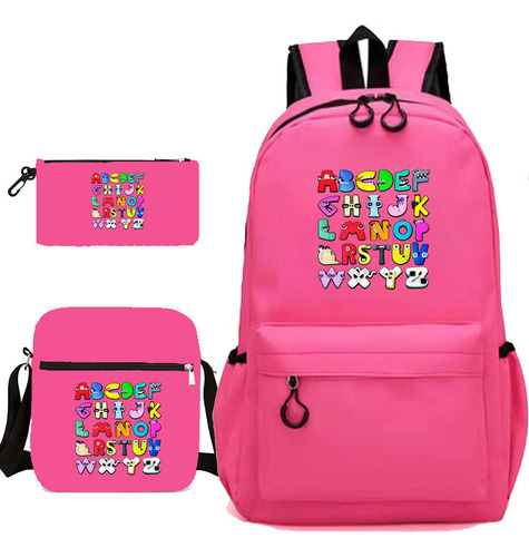 Juego De 3 Mochilas Escolares Alphabet Lore For Estudiantes