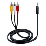 Cable Adaptador Rca Macho Av 3,5 Mm Plug Audio Y Video 