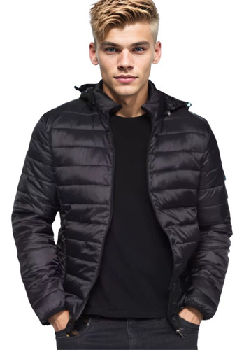 Jaqueta Masculina Corta Vento Puffer Impermeável Reforçada