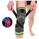 Rodillera 3d Deportiva Rodilla De Doble Presión For Fitness Color Verde Talla L