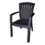 Silla Sillon Kansas Color Negro Mascardi Plastico