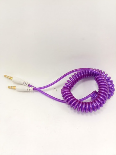 Cable De Audio Auxiliar Rulo Espiral Mini Plug 