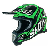 Casco Shiro Cross Mod. Mx917 Verde Y Negro T.xxl Antrax