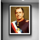 Cuadro General Augusto Pinochet 18 Madera & Vidrio 35x47 Cm