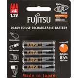 Pilhas Fujitsu Aaa 900mah Recarregáveis 500 Recargas + 1case