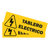 Adhesivo Reflectante Tablero Electrico Electricidad Set 2 U