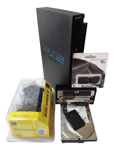 Ps2+dualshock+mc[fmcb+opl]+adaptador Sony+hdd 500gb+usb32gb