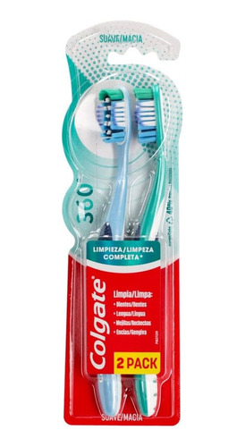 Cepillo Dental Colgate 360 Limpieza Completa , Suave X2 U.