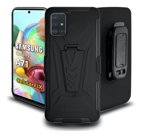 Funda Protector P/ Samsung Galaxy A51 | A71 Uso Rudo C/ Clip