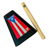 Campana De Metal 8puLG Con Bandera De Puerto Rico - Ideal
